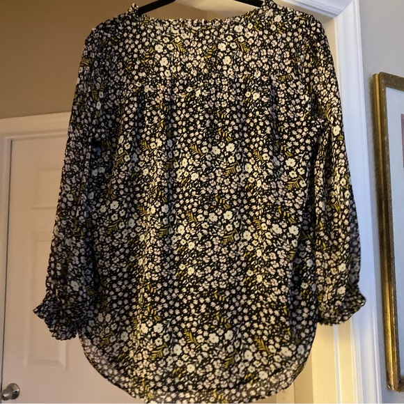 LOFT Floral Long Sleeve Blouse - Picture 4 of 7